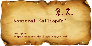 Nosztrai Kalliopé névjegykártya